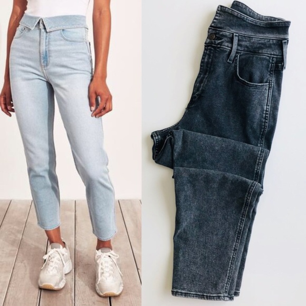 Hollister Ultra High-Rise black mom jean